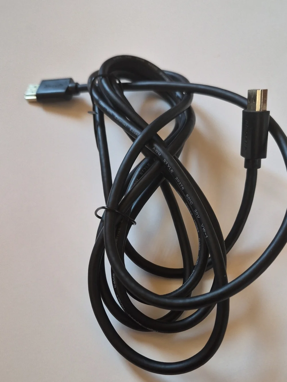 Black HDMI Cable for Audio/Video Connectivity